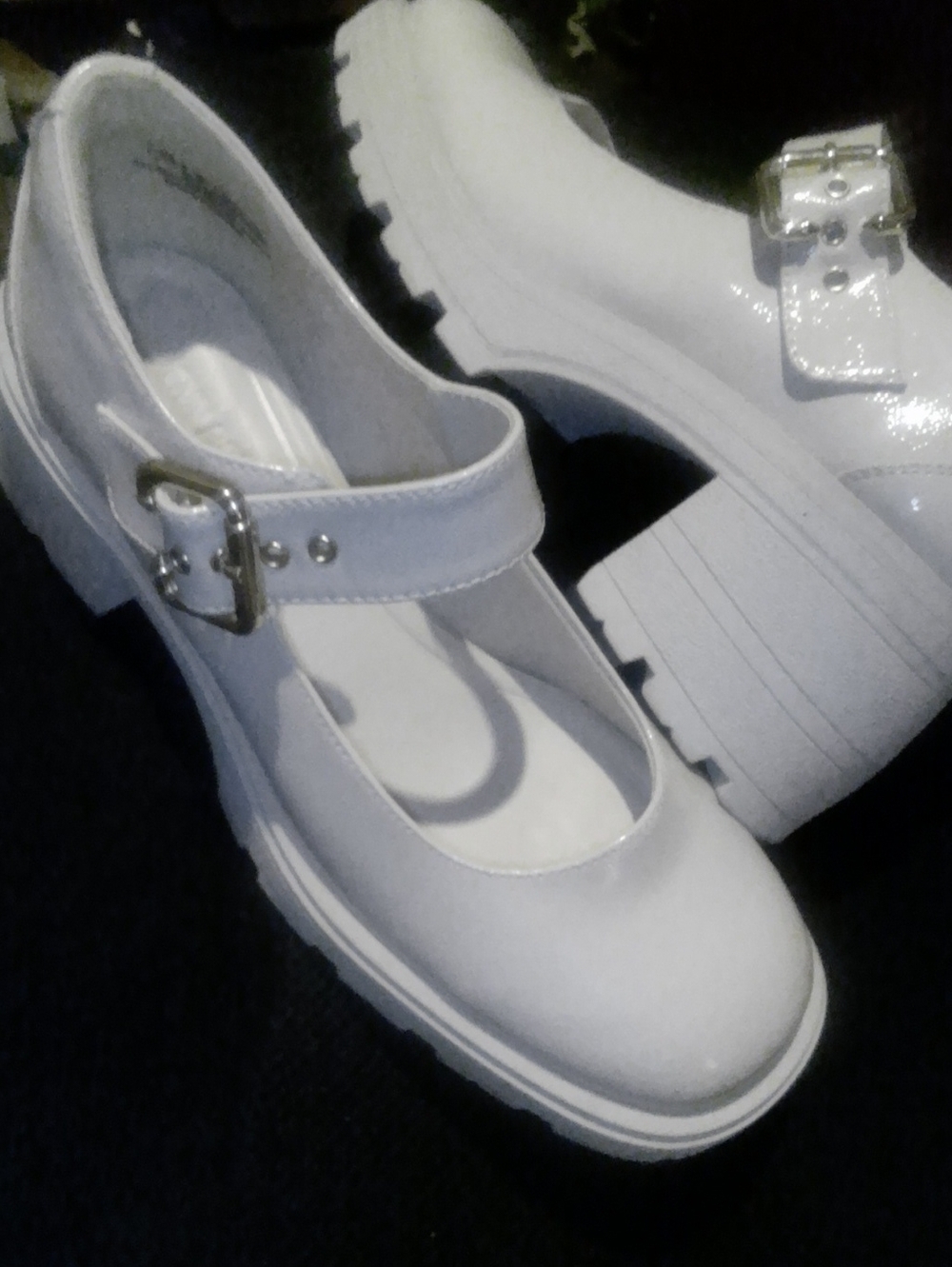 Cream Chunky Mary Jane Platform Shoes By JENN ARDOR